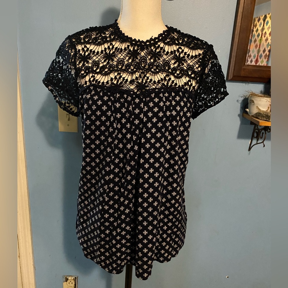 Boho, Short Sleeve, Lace Top